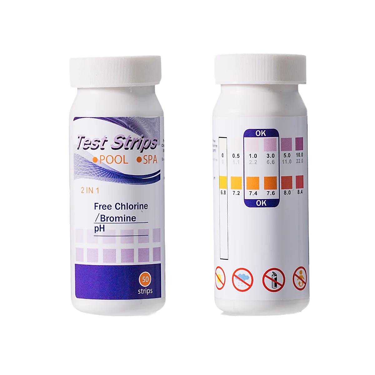 2 in 1 test strips white background